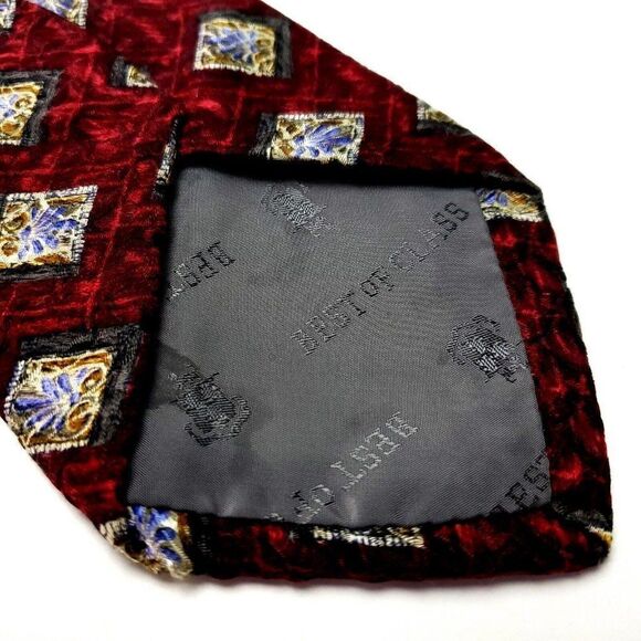 Robert Talbott Larrimor's Silk Tie Print Red Geometric Handsewn USA - Picture 4 of 7